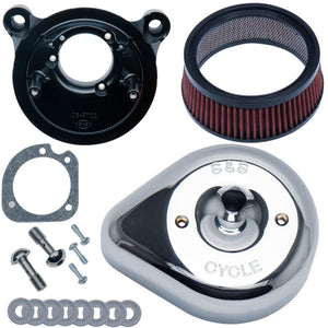 S&S Cycle 170-0770 84-99 BT w/ Super E/G Carb Stealth Air Cleaner Kit w/ Chrome