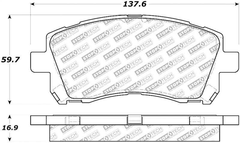 Stoptech 305.0721 Street Select Brake Pads - Front/Rear