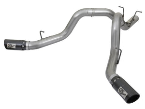 AFE 49-44086-B BORE-HD 4in 409-SS DPF-Back Exhaust w/Dual Black Tips 2017 fits