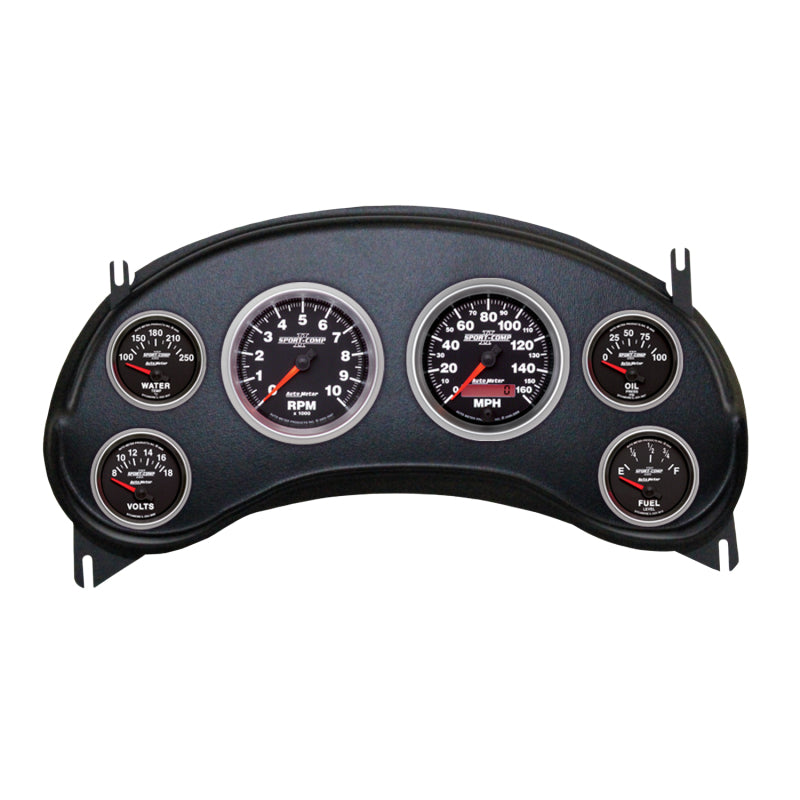 AutoMeter 2934-12 Autometer Sport-Comp II Direct Fit Dash Kit 98-04 fits Chevy S10 Truck (2 x 3-3/8in. / 4 x 2-1/16in.)