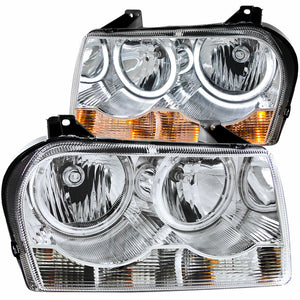 ANZO 121137 2005-2010 fits Chrysler 300 Crystal Headlights w/ Halo Chrome (CCFL)