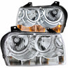 ANZO 121137 2010 fits Chrysler 05-20 300 Crystal Headlights w/ Halo Chrome (CCFL)