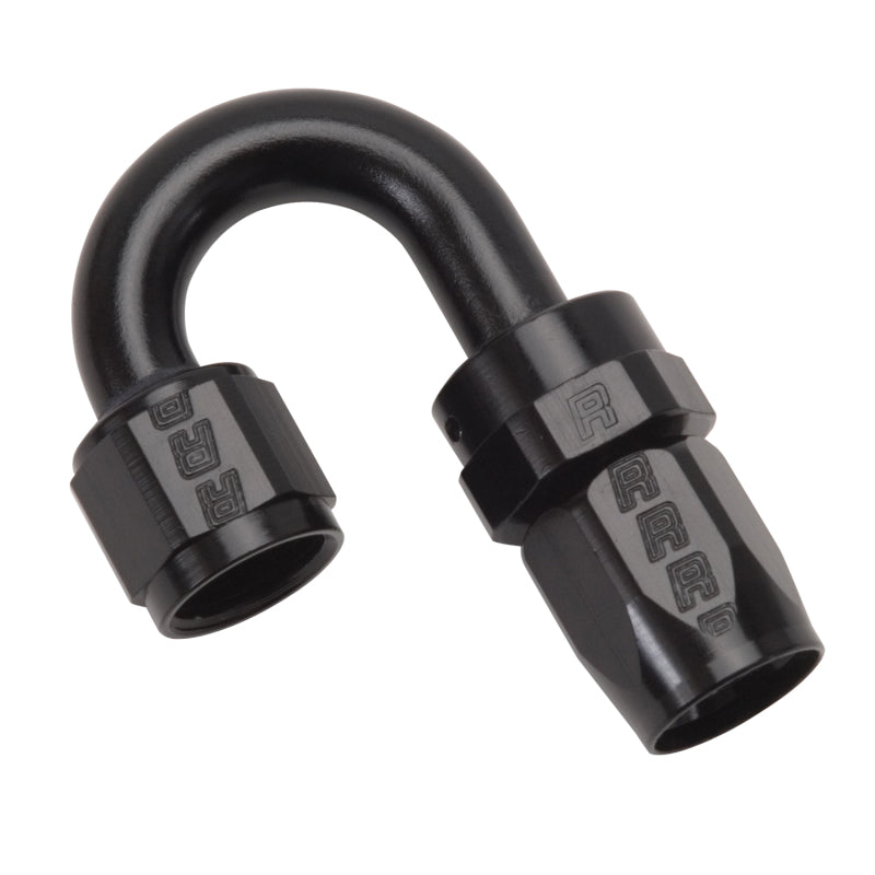Russell 613515 Performance -8 AN Black 180 Degree Full Flow Swivel Hose End