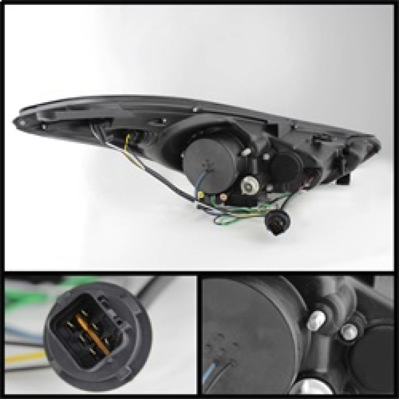 SPYDER 5073662 fits Hyundai Elantra Projector Headlights LED Halo DRL Blk