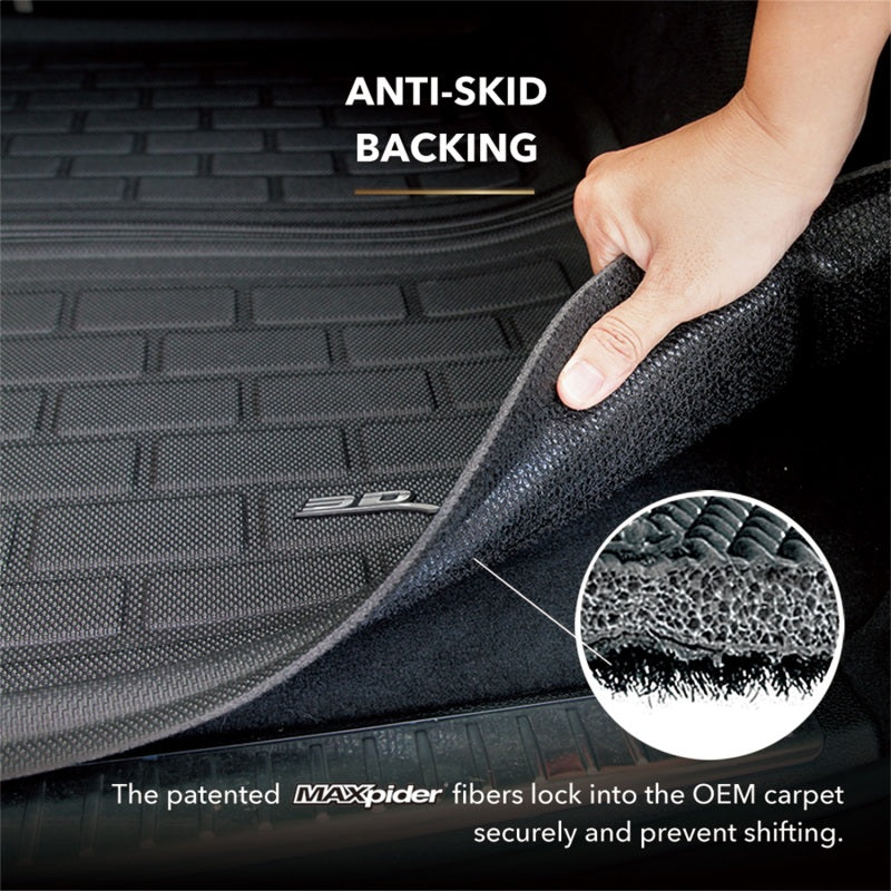 3D MAXpider M1NS0811309 fits Nissan 13-20 Pathfinder Kagu Behind 2nd Row Stowable Cargo Liner - Black