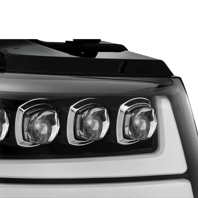 AlphaRex 880287 fits Chevy 07-13 Avalanche NOVA LED Proj Headlights Plank Style Gloss Black w/Activ Light/DRL