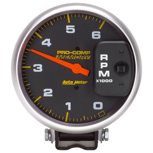 AutoMeter 6806 Autometer 5 inch Diesel 6000 RPM with Memory 4 Pulse Tachometer pedestal Mount