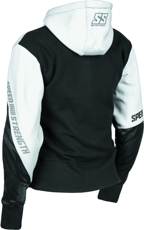 Speed and Strength 884456 Cat Outa Hell Hoody White/Black Womens - XS