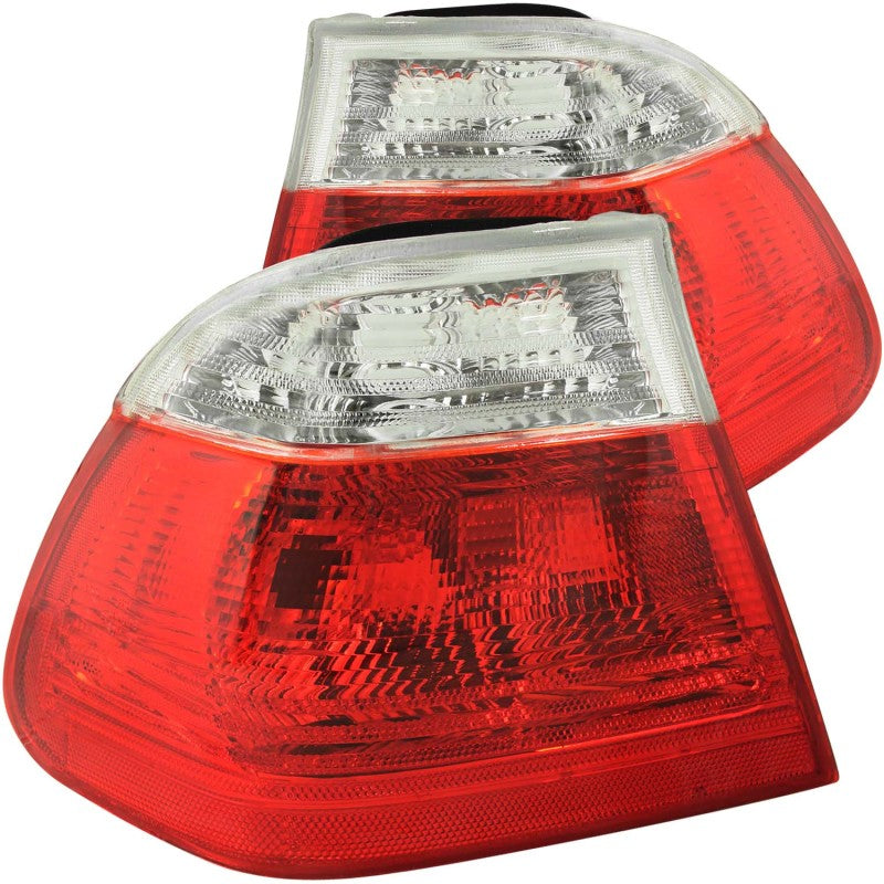 ANZO 221218 1901 fits BMW 99-20 3 Series E46 Taillights Red/Clear