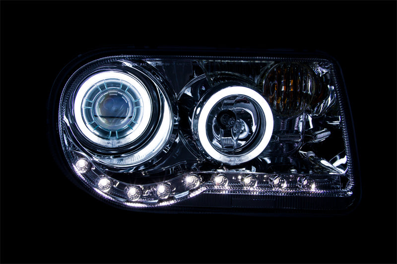 ANZO 121250 2010 fits Chrysler 05-20 300C Projector Headlights w/ Halo Chrome (CCFL) G2