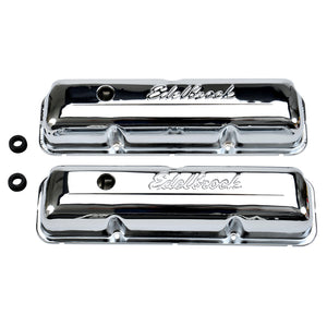 Edelbrock 4462 Valve Cover Signature Series fits Ford 1958-1976 FE V8 Chrome