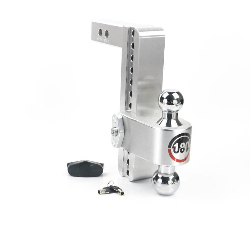 Weigh Safe CTB10-2 180 Hitch 10in Drop Hitch & 2in Shank (10K/12.5K GTWR) - Aluminum