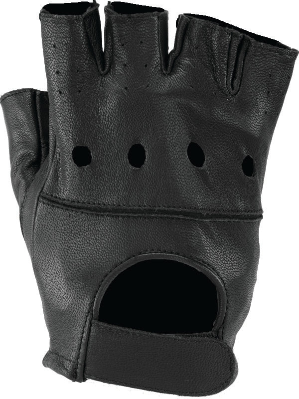 Kuryakyn 094457 Kuryakyn Leather By River Road Hollister Shorty Gloves Black - XL