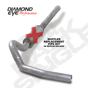 Diamond Eye Performance K4122A-RP Diamond Eye KIT 4in Catback Single MFLR RPLCMENT PIPE AL fits CHEVY/fits GMC 6.6L 2500/3500 2006-2007.5