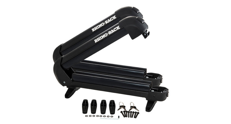 Rhino-Rack 573 Universal Ski/Snowboard Carrier - Fits 3 Pairs of Skis or 2 Snowboards - Black