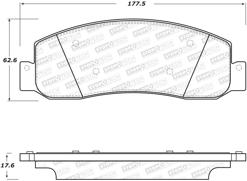 Stoptech 308.1333 Street Brake Pads - Rear