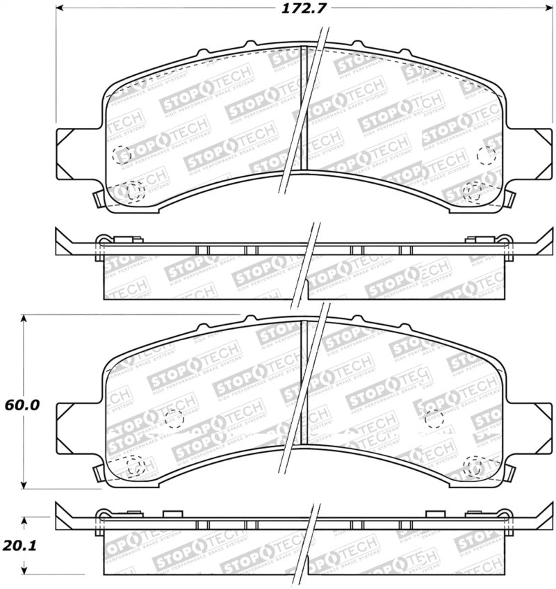 Stoptech 305.0974 Street Select Brake Pads