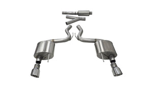 CORSA Performance 14343 Corsa 2015-2017 fits Ford Mustang EcoBoost 2.3T Sport 3in Cat-Back Dual Rear Exit Polished Tips