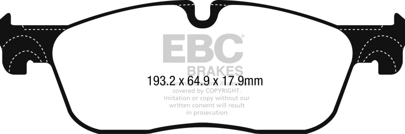 EBC DP22251 2016+ fits Jaguar F-Pace 2.0L TD (180) Greenstuff Front Brake Pads