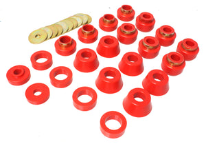 Energy Suspension 2.4105R Body Mounts - Red