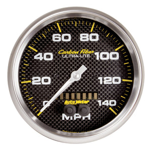 AutoMeter 4881 Autometer Ultra-Lite Carbon Fiber 5in 140 MPH In-Dash Full Sweep GPS Speedometer