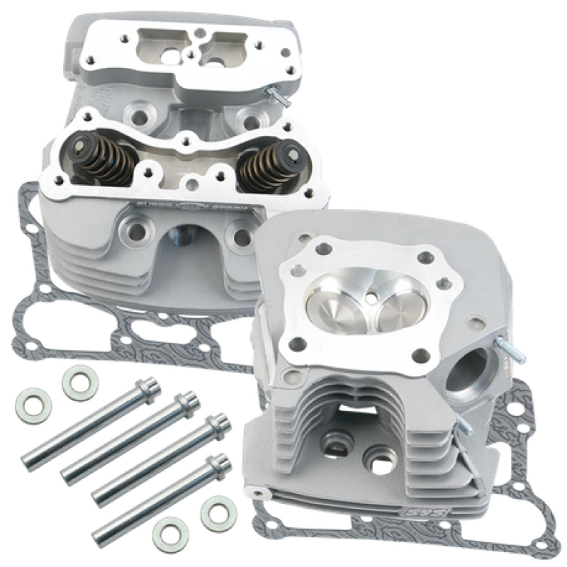 S&S 900-0254 Cycle 99-05 BT Super Stock 79cc Cylinder Head Kit - Silver