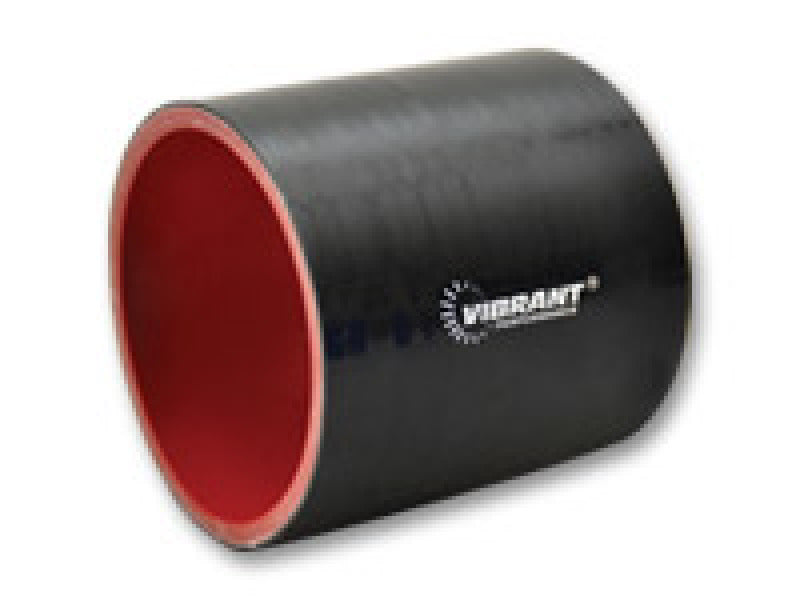 Vibrant 19819 4.25in I.D. x 3in Long Gloss Black Silicone Hose Coupling