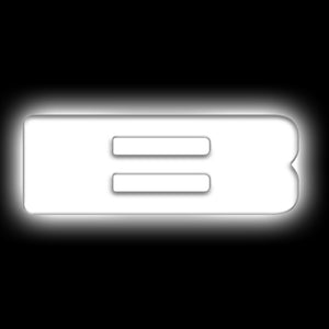 ORACLE Lighting 3140-B-001 Universal Illuminated LED Letter Badges - Matte Wht Surface Finish - B