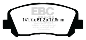 EBC UD1640 15+ fits Chrysler 200 2.4 Ultimax2 Front Brake Pads