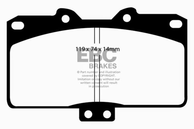 EBC DP21097 fits Dodge 91-93 Stealth 3.0 4WD Greenstuff Front Brake Pads