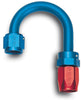 Russell 613270 Performance -8 AN Red/Blue 180 Degree Full Flow Swivel Hose End (With 1-1/4in Radius)