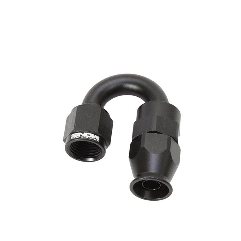 Snow SNF-60618 -6AN 180 Degree PTFE Hose End (Black)