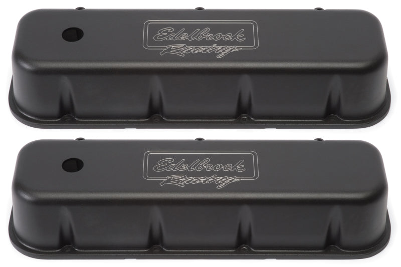 Edelbrock 41803 Valve Cover Victor Series fits Chevrolet 1965 and Later 396-502 V8 Tall Black