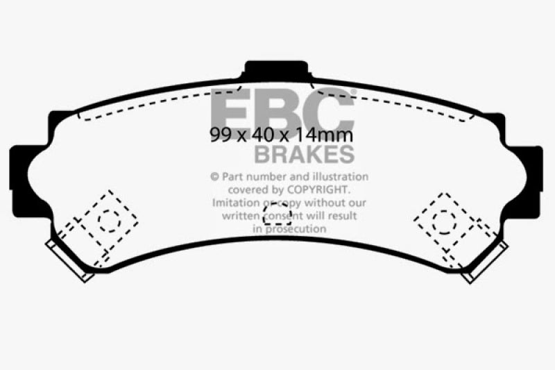 EBC DP21067 fits Nissan 95-97 Sentra 1.6 Greenstuff Rear Brake Pads