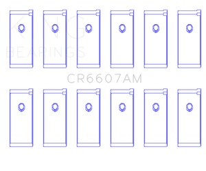 King CR6607AM Datsun L28 (Size STD) Connecting Rod Bearing Set