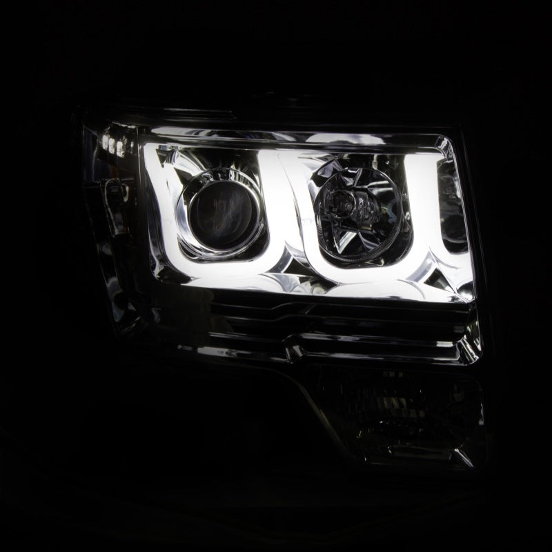 ANZO 111264 2014 fits Ford 09-20 F-150 Projector Headlights w/ U-Bar Chrome