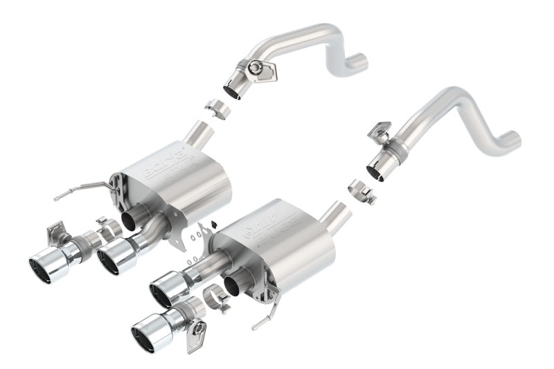 Borla 11856 fits Chevy 14-15 Corvette C7 6.2L RWD w/AFM &NPP ATAK-Type Dual Rd Rolled Center Rear Exit Exhaust