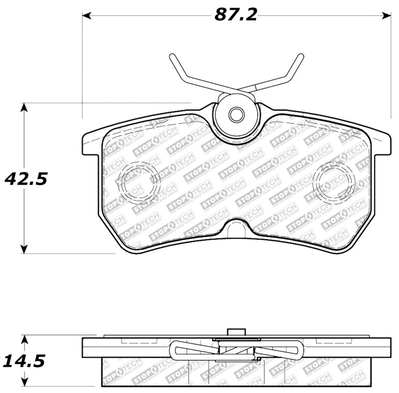 Stoptech 305.0886 01-19 Ford Fiesta/Focus Street Select Brake Pads - Rear