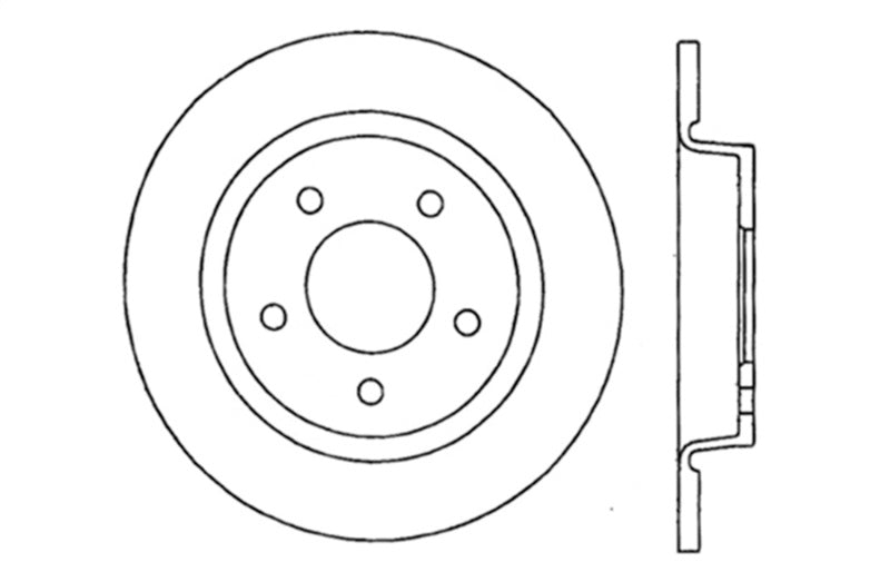 Stoptech 128.45067L 04-10 Mazda3 Drilled Left Rear Rotor