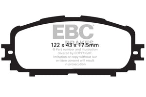 EBC UD1628 12+ fits Toyota Yaris 1.5 Ultimax2 Front Brake Pads