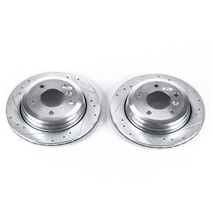 PowerStop fits BMW 01-05 325xi Rear Evolution Drilled & Slotted Rotors - Pair
