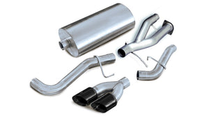 CORSA Performance 14222BLK Corsa 2002-2006 fits Cadillac Escalade 6.0L V8 3in Cat-Back Single Side w Twin 4in Black Pro-Series Tips