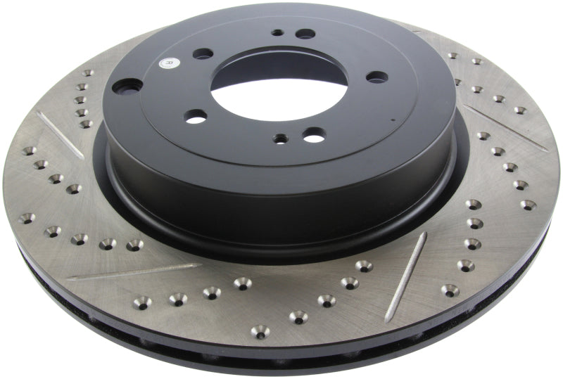 Stoptech 127.46075R Slotted & Drilled Sport Brake Rotor