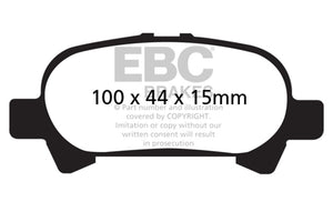 EBC DP21715 00-04 fits Toyota Avalon 3.0 Greenstuff Rear Brake Pads