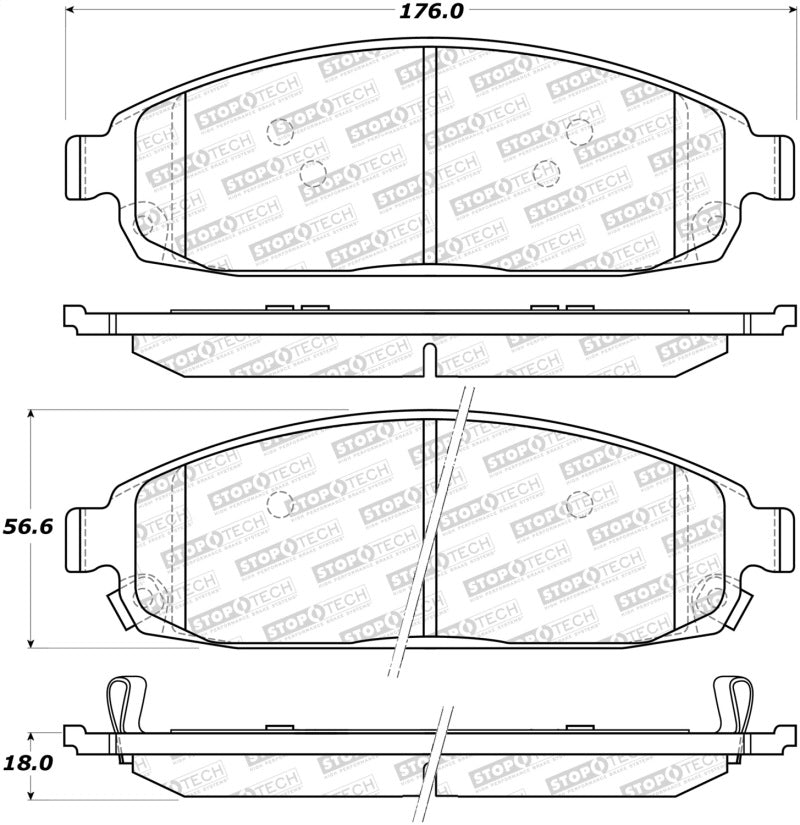 Stoptech 308.108 Street Brake Pads