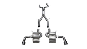 CORSA Performance 14773 Corsa 16-18 fits Chevy Camaro SS 6.2L Xtreme 2.75in Cat-Back Dual Rear Exit w/ Single 4.5in Polis