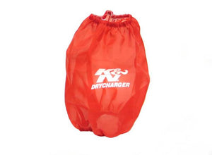K&N Engineering RF-1020DR K&N Red Drycharger Round Tapered Air Filter Wrap 5in Top ID / 7.5in Base ID / 8in Height