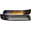 ANZO 511055 1902 fits Chevrolet 99-20 Silverado 1500 LED Parking Lights Black w/ Amber Reflector