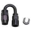 Russell 611283 Performance 5/16in SAE Quick Disc Female to -6 Hose Black 180 Degree Hose End