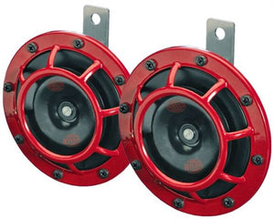 Hella LA003399801 Supertone Horn Kit 12V 300/500HZ Red (003399803 = 003399801)